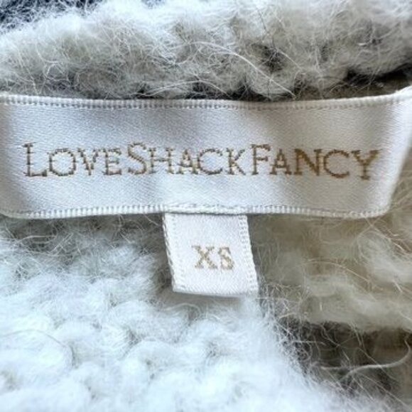 LoveShackFancy Dallas Duster Chevron Striped Long Cardigan Cloudy Grey Size XS - Picture 7 of 10